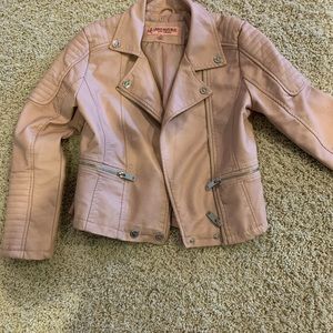 Precious "faux" leather girls jacket
